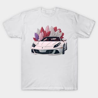 Ferrari F12 portifeno white colour with flowers T-Shirt